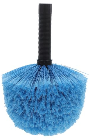 Spazzola per Ragnatele da Soffitto, Testa Rotonda Blu in PP | Nailon Flessibile, Uso Interno ed Esterno, Spolverino Elettrico Ricaricabile, per Shop