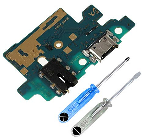 MMOBIEL Ladeanschluss, kompatibel mit Samsung Galaxy A40 2019 – Dock Connector USB C – mit Audio-/Mikrofon/Ersatz-Antenne – inkl. Schraubendreher
