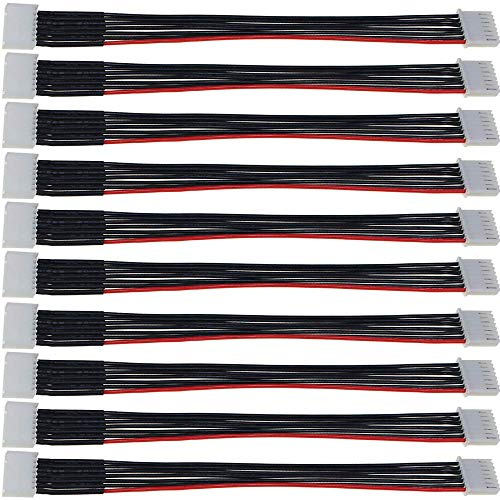 JST-XH 6S Balance Plug Extension Lead Wire 200mm 10 PCS for LiPo Battery Balance Charging 22AWG Silicone