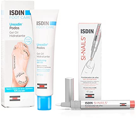 ISDIN Ureadin Podos Feuchtigkeitsspendendes Gel-Oil für die Fußpflege, Spendet Feuchtigkeit und beseitigt spröde und raue Stellen an den Füßen, 75 ml