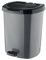 Pedal Bin Kitchen Bathroom Toilet Rubbish Dustbin Plastic (22L, Grey)