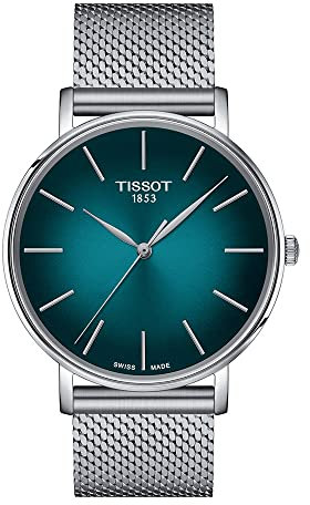 Tissot Men Analog Quartz Watch with Stainless Steel Strap T1434101109100