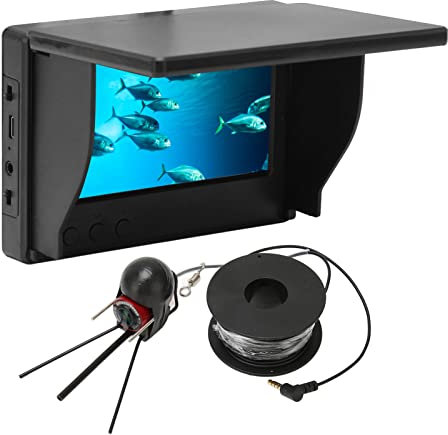 Fotocamera da Pesca Subacquea Schermo TN HD da 4,3 Pollici, Fish Finder IP68 Profondità Luce Notturna Impermeabile, Fotocamera da Pesca 195 Gradi Grandangolo Batteria da 10000 MAh (20 m / 21,9 yd