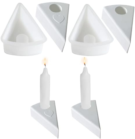 Silikonform Kerzenhalter, 2 Stück Silikonformen Gießformen Kerzenhalter, Kuchen Kerzenhalter Gießform, Silikon Gießform Kerzenhalter, Gießformen Silikon für DIY Kerzenhalter, Heimdekoration