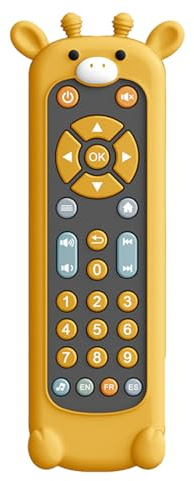Juguete De Control Remoto Para Bebés, Juguete De Control Remoto Para Niños Pequeños,Juguete Realista En Forma De Animal Lindo - Control Remoto De TV Musical Para Niños Pequeños, 3 Idiomas (Inglés
