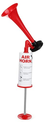 ELAYARD Handliches Rotes Luftdruck Air Horn mit Kräftigem Sound Langlebig und Kompakt für Fans Sportveranstaltungen und Einfach zu Bedienen Tragbar für Fußball und Party