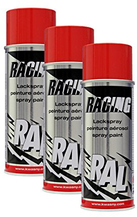 3X KWASNY 288 131 Auto-K Racing Lackspray RAL 3020 verkehrsrot 400ml