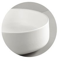 Art Ceram Lavandino Lavabo da Appoggio Design Cognac 42 cm in vari colori (Bianco Matt)