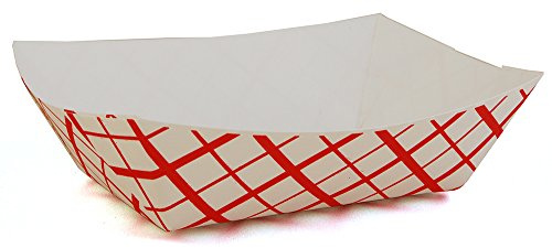 SNL 2lb Paper Food Trays, Durable, Made in USA. Holds Nachos, Fries, Hot Corn Dogs, Ice Cream and more. - 2 Pound Capacity, 250 Pack