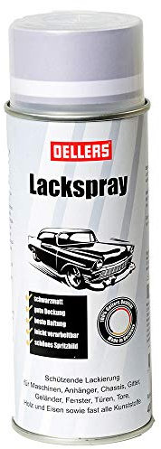 OELLERS Lackspray, 400 ml, schwarz matt, Spraydose, Sprühlack Spray, Alkydharzlack