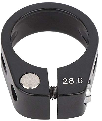 collier de selle,Collier de serrage replacement pour yclette, Type de boulon en alliage d'aluminium de 28,6mm(noir)