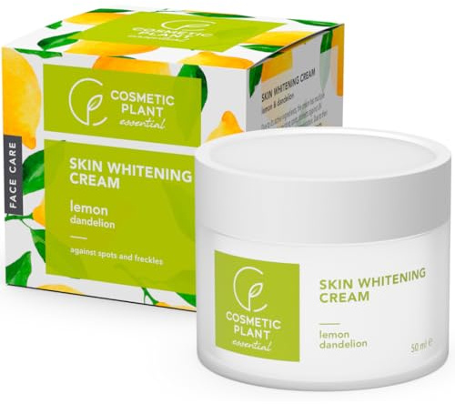Crema Sbiancante, Whitening Cream, Anti Macchie Viso Crema, Efficace Sulle Macchie Marroni e Scure, Riduce Lentiggini, Previene Nuove Macchie, Effetto Antiossidante, Previene l'Invecchiamento, 50 ml