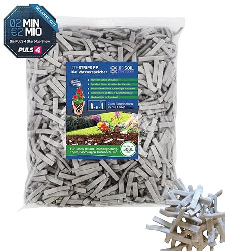 Lite-Soil Wasserspeicher für Pflanzen LITE-Strips PP nachhaltig/wiederverwendbar (25 L) bekannt aus 2MIN2MIO