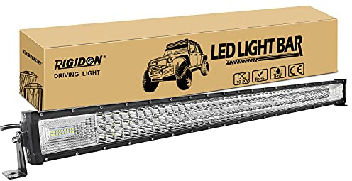 RIGIDON 42 pouces 105cm 540W slim barre led 4x4, 6000K feu antibrouillard | 12V 24V, droit, étanche, triple rangée, barre lumineuse led, pour offroad Véhicules Voiture camions SUV ATV bateau, éclairage