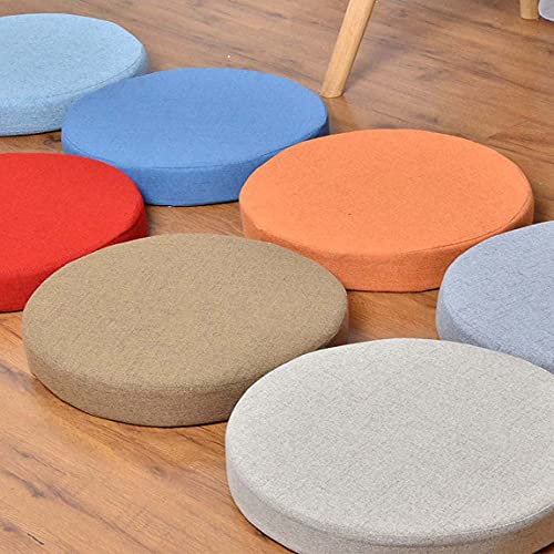 GGoty Cojín redondo para silla de comedor, 40/45/50 cm, cojín grueso y suave para el hogar, jardín, oficina, interior y exterior, lavable (40 x 40 x 5 cm, verde)