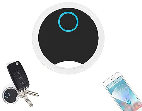 TOTMOX Smart Tracker Bluetooth Key Finder, nyckellokaliseringsenhet med APP-kontroll, upp till 66 fot kompatibel med iOS Android för nycklar, husdjur, telefon, plånbok, svart