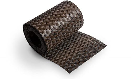 Bandes de clôture en résine tressée Marron 255 x 19 cm Protection Contre la Vue décoration de clôture Accessoires pour Jardin pour clôture