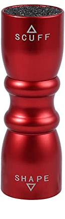 Bohaner 3-in-1 Snooker Cue Tip Tool — Shaper, Scuffer & Aerator | Stainless Steel Pool Cue Tip Shaper Tool for Billiard Cue Maintenance, Pocket-Size Cue Accessory (Red)