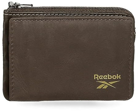 Reebok Division Portefeuille avec Porte-Cartes Marron 11x7x1,5 cm Cuir, Marron, Talla única, Porte-Monnaie avec Porte-Cartes