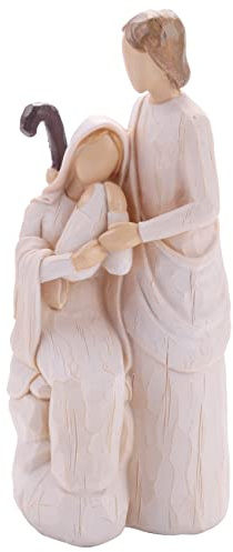 Folceretsc Statue Sacra Famiglia Gesù Cattolica Figura Religiosa Decorazione per la Casa Presepe Regalo di Natale