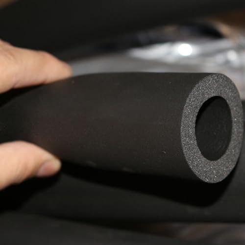 1x Rohrisolierung Isolierschlauch 1.7/1.8m Länge,Solar Schaumstoff Rohr Gummirohrisolierung, Schutzschlauch Isolierstärke 9/15/20 mm für Außenbereich, Isolierung Heizungsrohre Schaumstoffschlauch ( Si