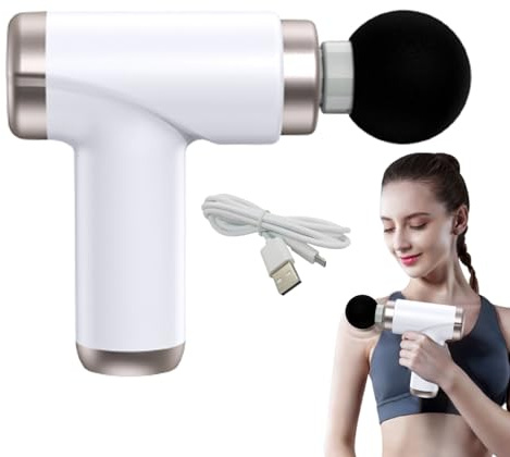 Pistolet de massage, masseur de tissus profonds de 2,5 W, pistolet de massage électrique, masseur à percussion à 3 modes de vitesse, pistolet de relaxation musculaire pour les affaires