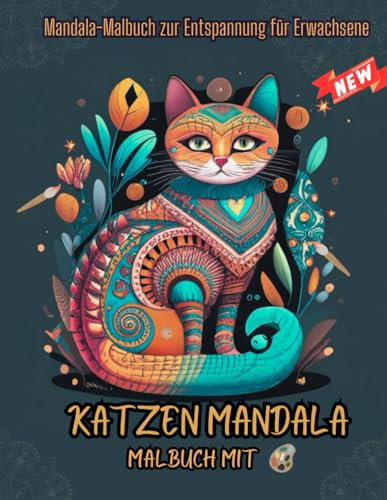 Katzen-Mandala-Malbuch für Erwachsene und Kinder: 50 einzigartige Katzen-Mandalas zur Entspannung und zum Stressabbau. Perfekt für Katzenliebhaber (German Edition)