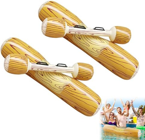 YANGUN Aufblasbare Pool Spielzeug Erwachsene Battle Log Raft, 2 Sets Aufblasbares Wasserspielzeug mit Aufblasbare Kampfbalken, Wassersportspiele Float Spielzeug für Sommer im Freien, Poolparty, Beach