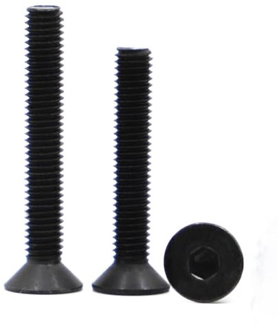 5–50 Stück M2 M2,5 M3 M4 M5 M6 M8 M10 M12 Schwarz Stahl 10,9 Sechskant Innensechskant Flachkopf Senkkopfschraube(Color:40mm,Size:M12 5pc)