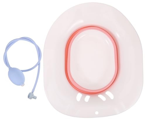COLLBATH Sitzbad Kunststoff Faltbar mit Überlaufschutz Hygienisches Sitzbecken für Schwangere und Patienten Kompakt nach Geburt Platzsparend und Tragbar Zufällige Farbe
