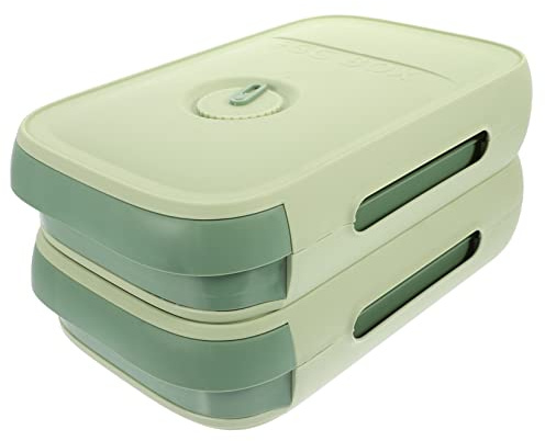 Uonlytech Cartón de Huevos Tapa para Refrigerador Cajón Organizador de Huevos Ruedas Bandeja para Guardar Cocina