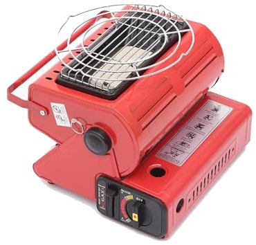 BomDog Calentador de Gas Portátil, 2 en 1 Estufa de Gas Y de Calefacción, Calentador de Quemador para Acampar, Calefacción Estufa de Cocina con Mango