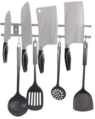 OFFSCH Estante De Pared Magnéticos Acero Inoxidable Barras Almacenamiento Cocina