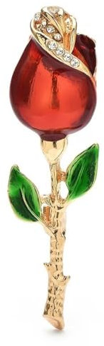 Broches en forme de tulipe pour femme - Pour femme, Pierre Verre Pierre Émail Verre, Pas de gemme