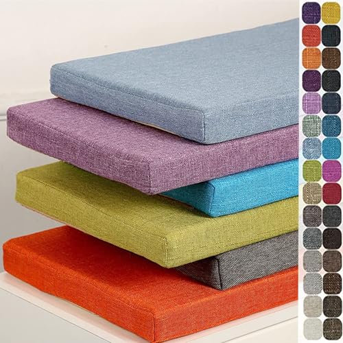 Indoor Outdoor Bench Cushion ,Custom Washable Bench Cushion for Garden Furniture,Non Slip 2/3/4 Seater Pad Patio Kitchen Sofa Bench Cushions for Dinning Bench Swing Window Seat Pad (Thickness 4CM)