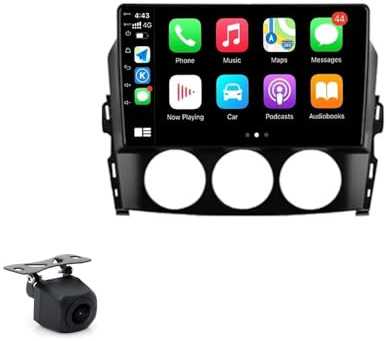 Android 9 Inch Touchscreen Car Radio Stereo for Mazda MX-5 III 3 NC 2008-2015 with Carplay Android Auto GPS Navigation with BT WiFi USB Mirror Link FM Auto Parts(1+32G)