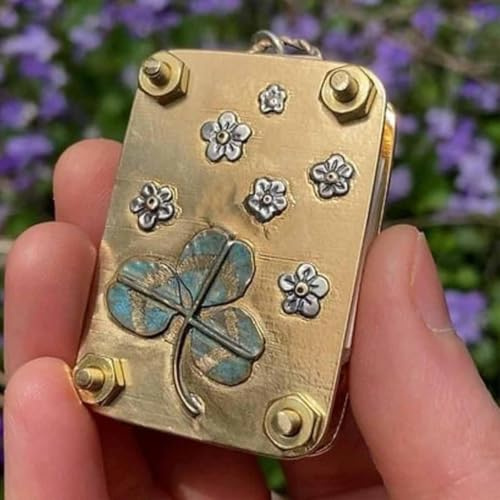 Mikroblumenpresse, Pflanzen Kunst & Handwerk Metallblüte Pressung, handgefertigtes Prägenmaschinen -Kit, DIY Pressed Blumenpflanze Konservierung Kit für Pflanzenliebhaber Geschenke Clover Leaf
