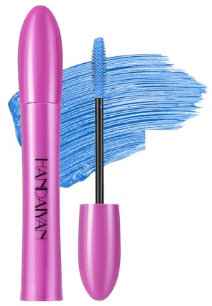 Mascara blu impermeabile, mascara, impermeabile, durevole, volumizzante, allungamento del mascara per Natale, Halloween, feste, matrimoni