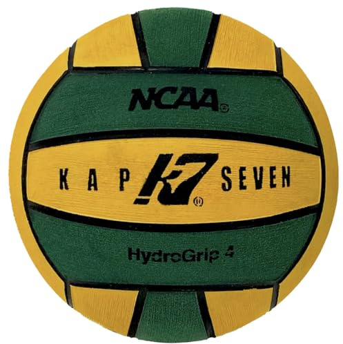 KAP K7 SEVEN KAP7 Green/Yellow HydroGrip Water Polo Ball (NCAA and NFHS Official) - Size 4