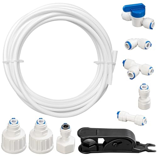 Kit per la produzione di ghiaccio e frigorifero, tubo di alimentazione dell'acqua completo con tutti i connettori necessari