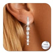 Cheria 925 Silver Earrings for Women,Sterling Silver Hoop Earrings Hypoallergenic Dangly Huggie Earring Birthday Gifts for Women Her