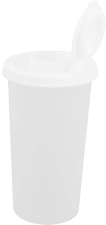 Ycauty Shaker per Condimenti in Plastica Trasparente - Barattolo Ermetico con Coperchio Bianco e Fori per Viaggi in Cucina, Campeggio, Picnic
