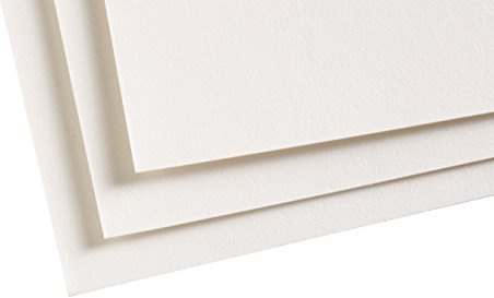 Clairefontaine - Ref 197016C - Pastelmatta kortark (paket med 5 ark) - 360 gsm kort - 24 x 32 cm - vit färg - speciellt formulerad för användning med pasteller