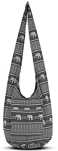 Your Cozy Boho Umhängetasche Damen – Handgefertigte leichte Baumwolltasche mit Reißverschluss, ideal für Reisen und Alltag