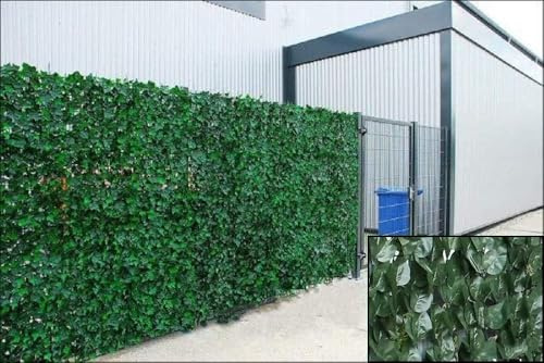 Abaseen Artificial Ivy Privacy Fence Screening – 1m x 3m Faux Leaf Hedge Panel for Garden, Balcony & Outdoor Décor