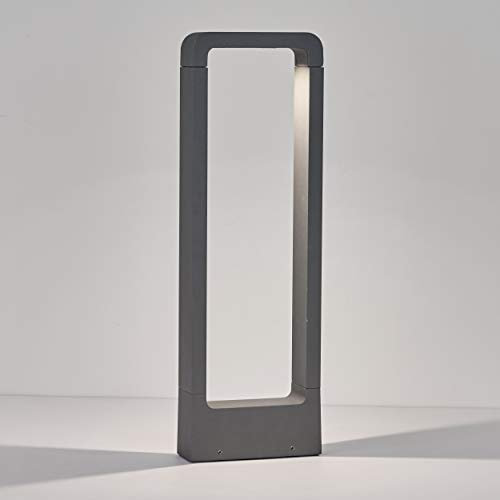 Topmo-plus LED Palo da Esterno / 7W bridgelux COB/Lampada da sentieri in alluminio LED IP65 Impermeabile aiuole/sentieri 770LM Grigio (50CM / bianco natural)