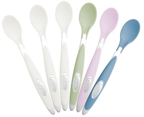 Dr. Brown's Cucharas de alimentación para niños pequeños, paquete de 6, multi