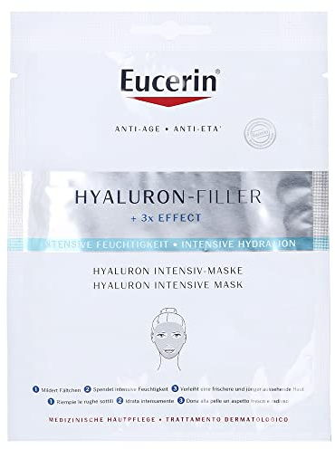 Eucerin Hyaluron Filler Sheet Mask 1 Piece, Ultra-Hydrating Face Mask that Fills, Refines and Defends, Intensive Sheet Mask with Hyaluronic Acid