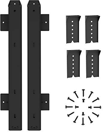 FRMSAET Heavy Duty Metal 355mm Drawer Slides Ball Bearing 3/4 Extension Rails Underdesk Keyboard Slide Cabinet Furniture Drawer Hardware Accessories with Adjustable Height Bracket. (Black)