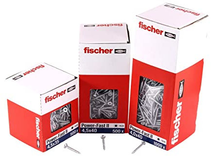 Holzschraube Power-Fast II Vollgewinde Senkkopf TX20 blau verzinkt 4,5 x 45 mm - 200 Stück - Profi-Holzschraube mit ETA-Zulassung für nahezu alle Anwendungen